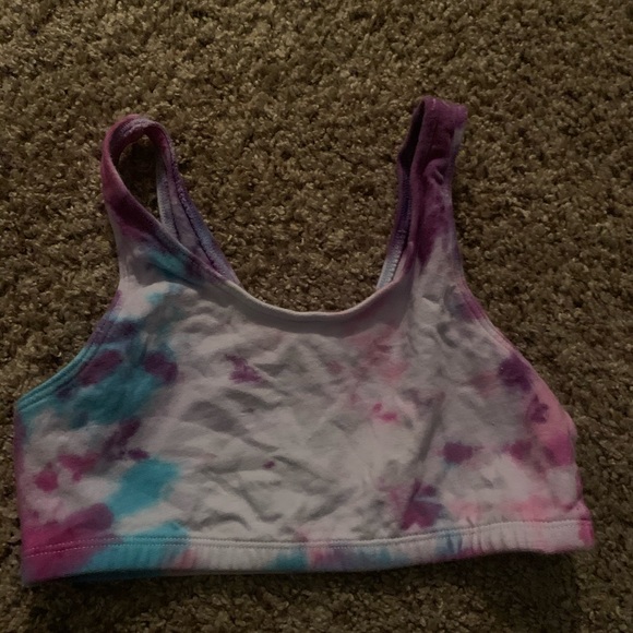 NWT pink/ purple/ blue tie dye sports bra - Picture 14 of 16